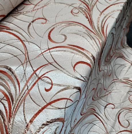 Gold Brocade Jacquard Metallic Textured