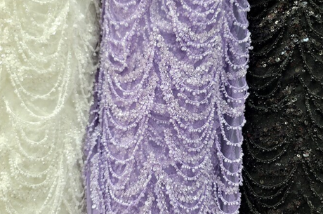 Beaded Lace Fabric by the Yard