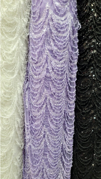 Beaded Lace Fabric by the Yard