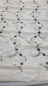 Embroidered Taffeta Floral Ivory Pink