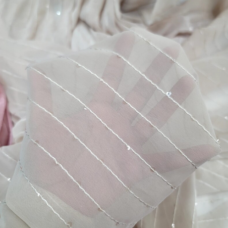 Sequined Chiffon Fabric