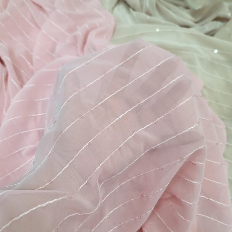 Sequined Chiffon Fabric