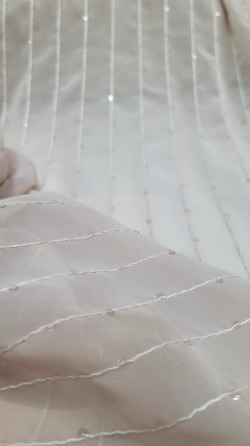 Sequined Chiffon Fabric