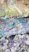 Beaded 3D Floral Lace on Mesh