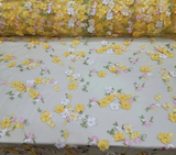 3D Embroidery Floral Fabric