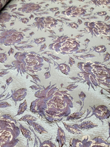 Brocade Jacquard Floral Metallic Fabric