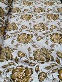 Brocade Jacquard Floral Metallic Fabric