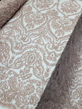 Beaded Lace Embroidery Sequins Pink Blush