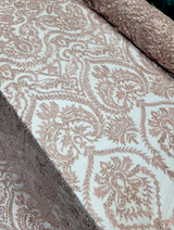 Beaded Lace Embroidery Sequins Pink Blush