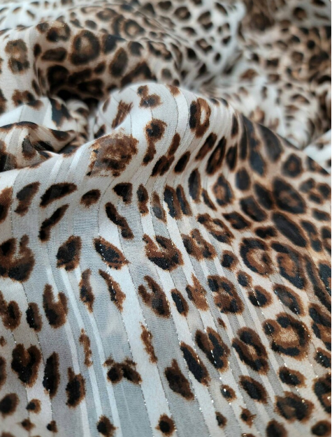 Gold Mylar Chiffon Fabric