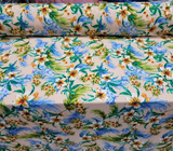 Rayon Challis Floral Print Beige
