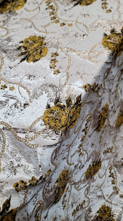 Brocade Jacquard Prom Fabric