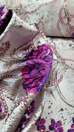 Brocade Jacquard Prom Fabric
