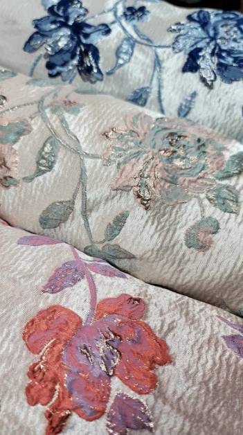 Brocade Jacquard Floral Metallic Gold