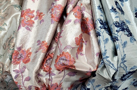 Brocade Jacquard Floral Metallic Gold