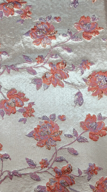 Brocade Jacquard Floral Metallic Gold
