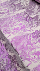 Brocade Jacquard Fabric Metallic Floral