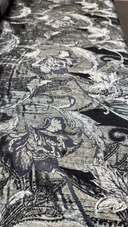 Brocade Jacquard Fabric Metallic Floral