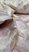 Brocade Jacquard Fabric Metallic Floral
