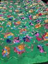 Sequin Floral Lace Embroidery on Green Mesh
