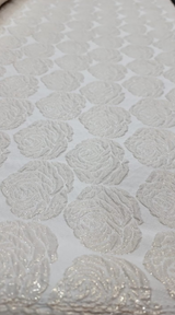 Brocade Jacquard Metallic Floral Champagne Gold