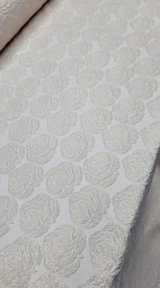Brocade Jacquard Metallic Floral Champagne Gold
