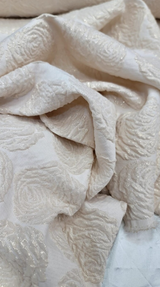 Brocade Jacquard Metallic Floral Champagne Gold