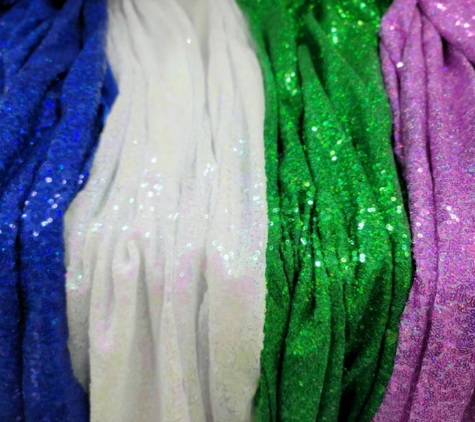Sequin Fabric 3mm Hologram Glitz