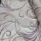 Brocade Jacquard Fabric Lavender Gold Metallic
