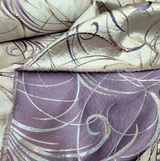Brocade Jacquard Fabric Lavender Gold Metallic