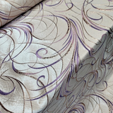 Brocade Jacquard Fabric Lavender Gold Metallic
