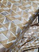 Brocade Jacquard Triangle Pattern Fabric