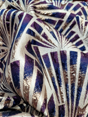 Brocade Jacquard Metallic Geometric Fabric