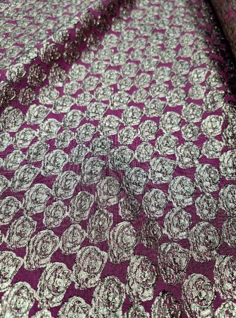 Gold Metallic Brocade Jacquard Fabric