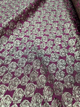 Gold Metallic Brocade Jacquard Fabric