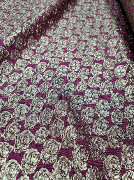 Gold Metallic Brocade Jacquard Fabric
