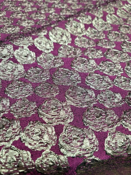 Gold Metallic Brocade Jacquard Fabric
