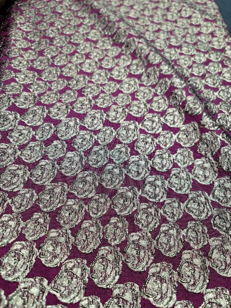 Gold Metallic Brocade Jacquard Fabric