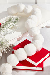 6' Faux Fur Snowball Garland