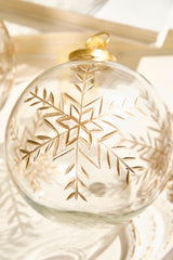 5" Snowflake Glass Ornament-