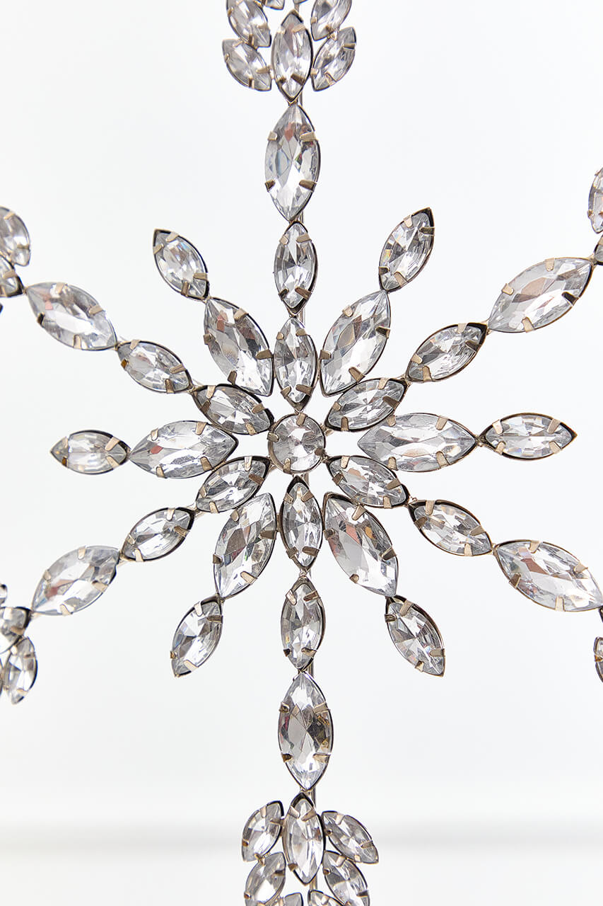 9.5" Crystal Jeweled Snowflake Ornament