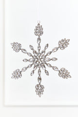 9.5" Crystal Jeweled Snowflake Ornament