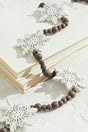 48" Beaded Snowflake Garland
