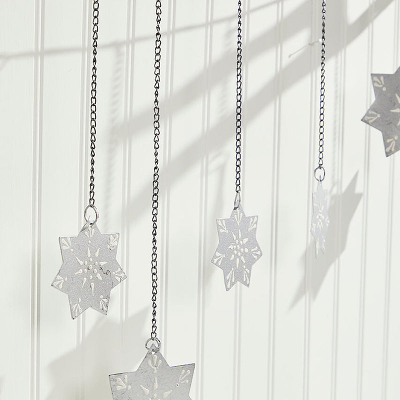 54" Snowflake Garland Winter Holiday Mantel Door Decoration