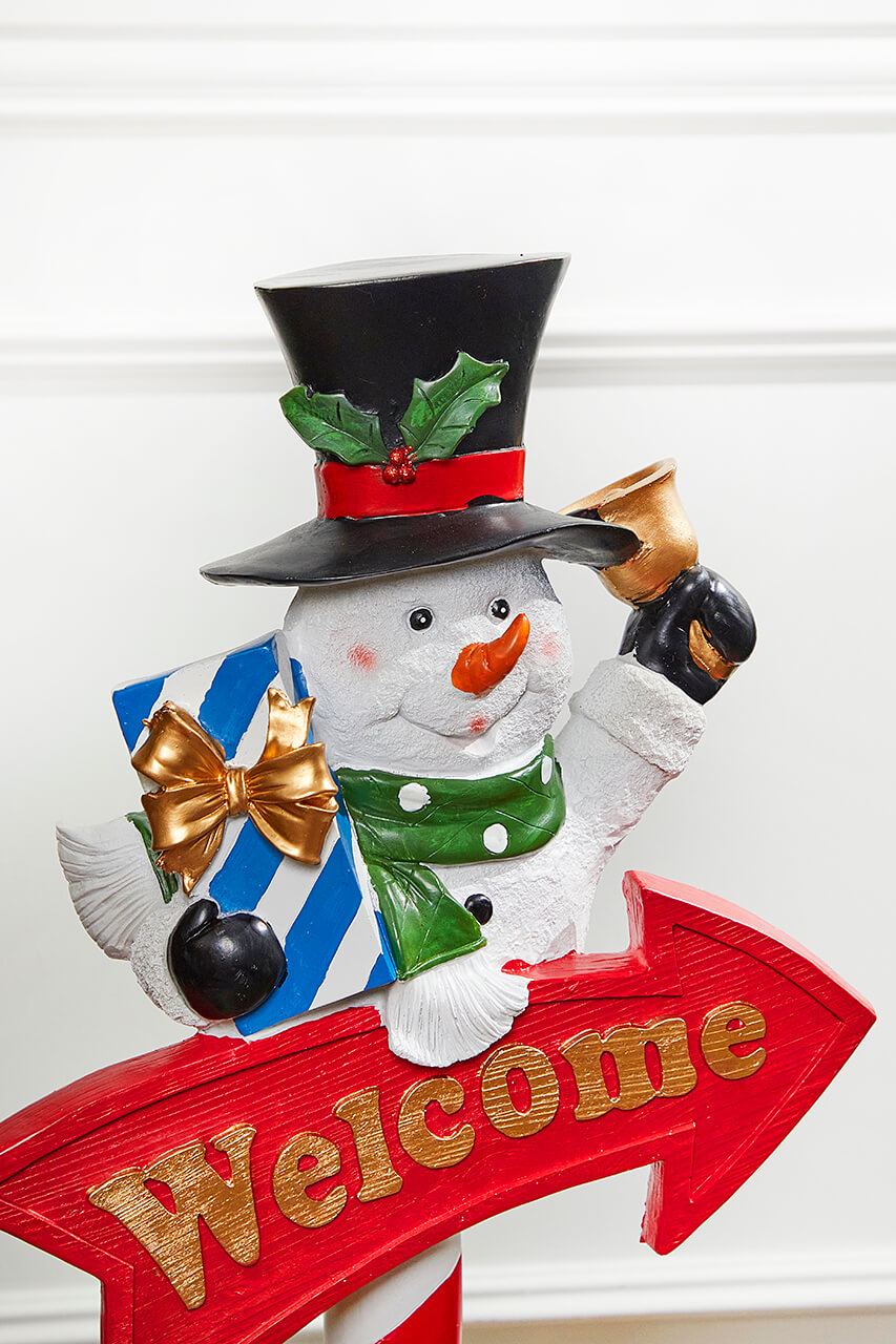 36” Snowmen with Welcome Sign