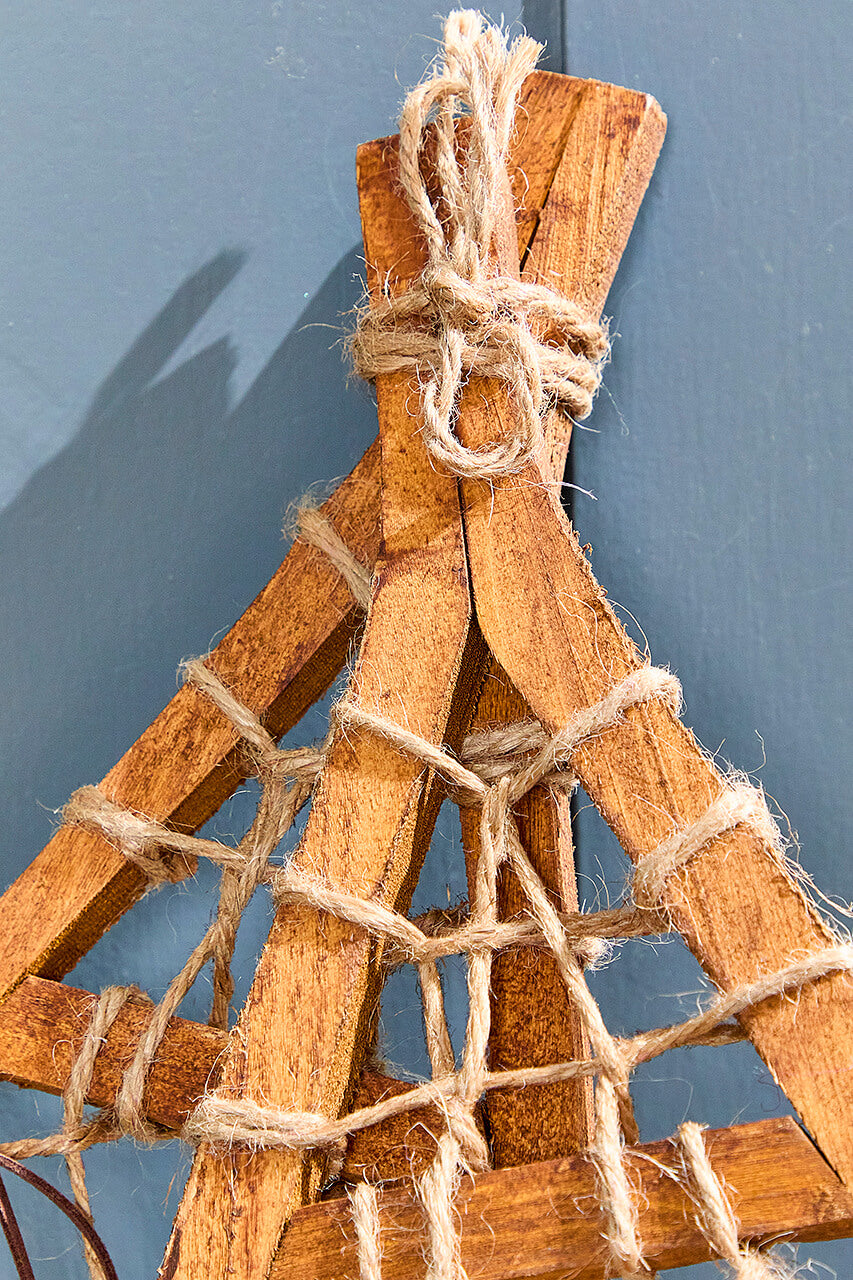 22" Wood Snowshoes - Set of 2