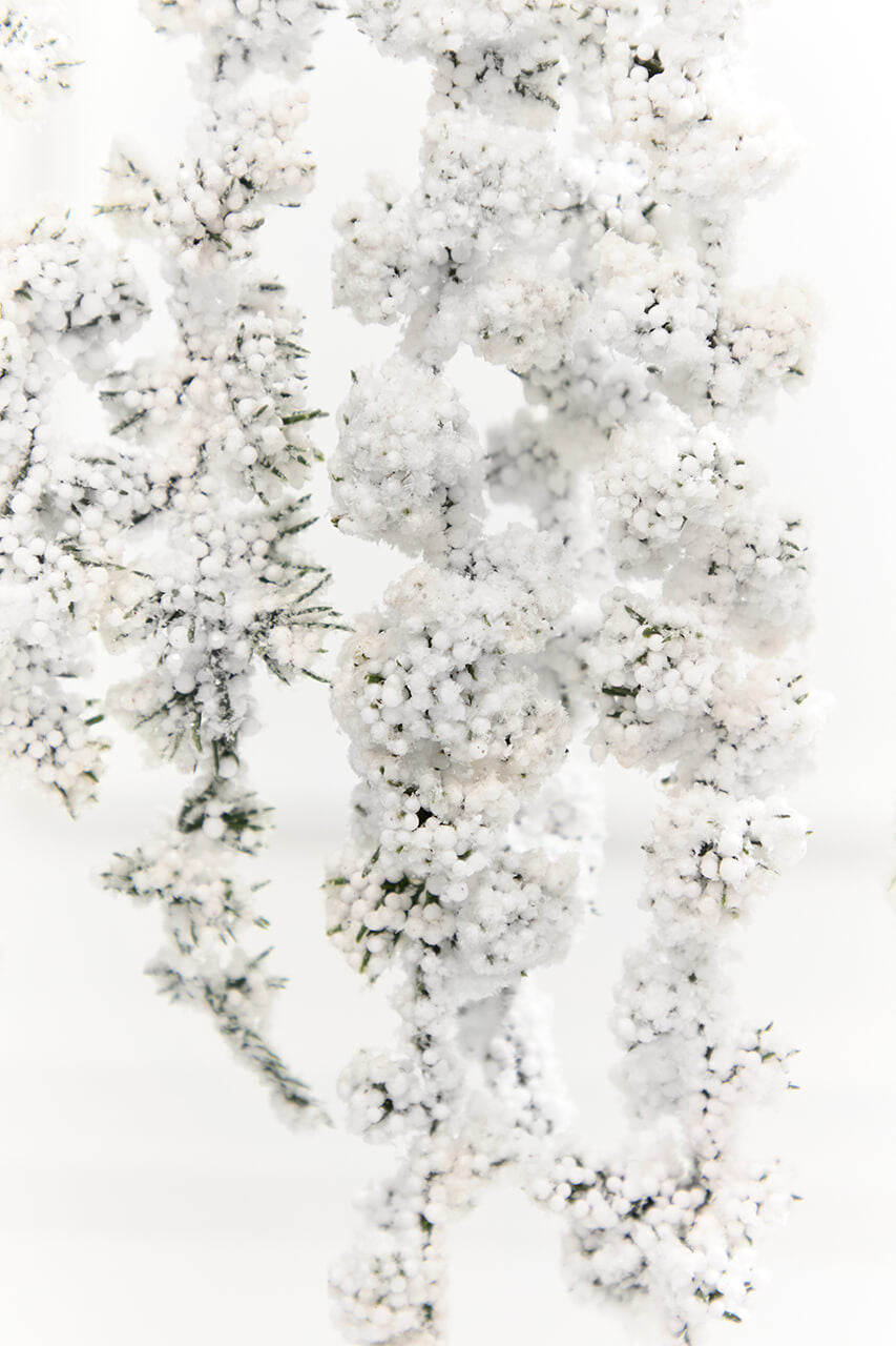 25" Snowy Hanging Berry Branch