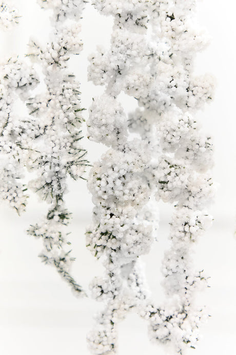 25" Snowy Hanging Berry Branch