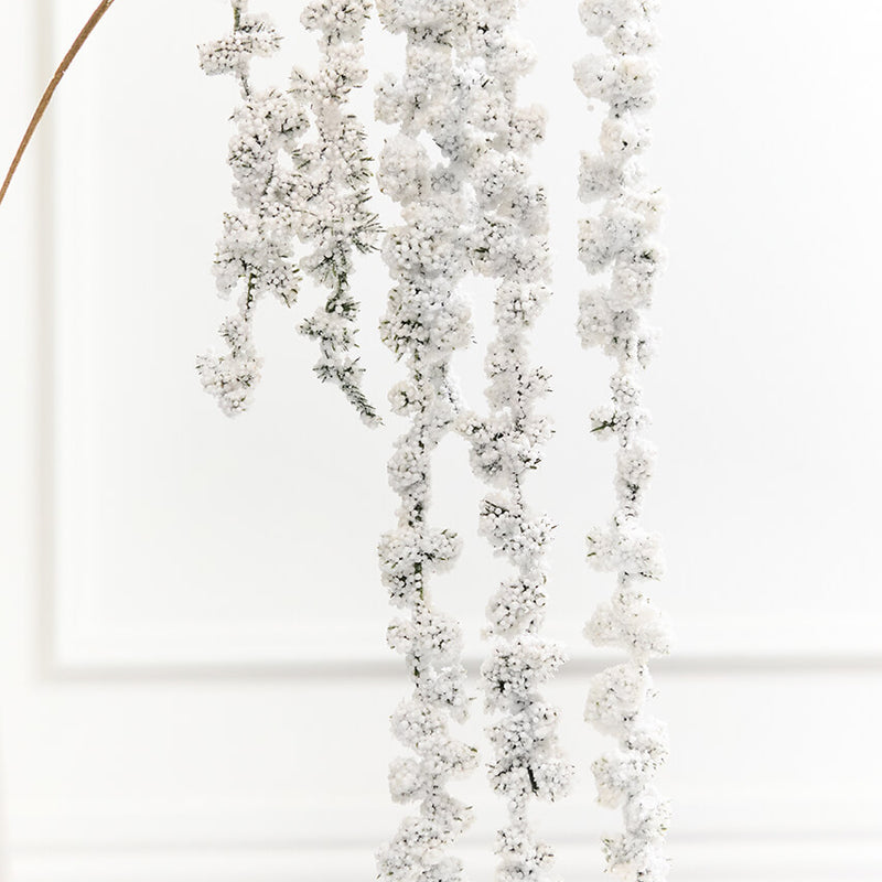 25" Snowy Hanging Berry Branch