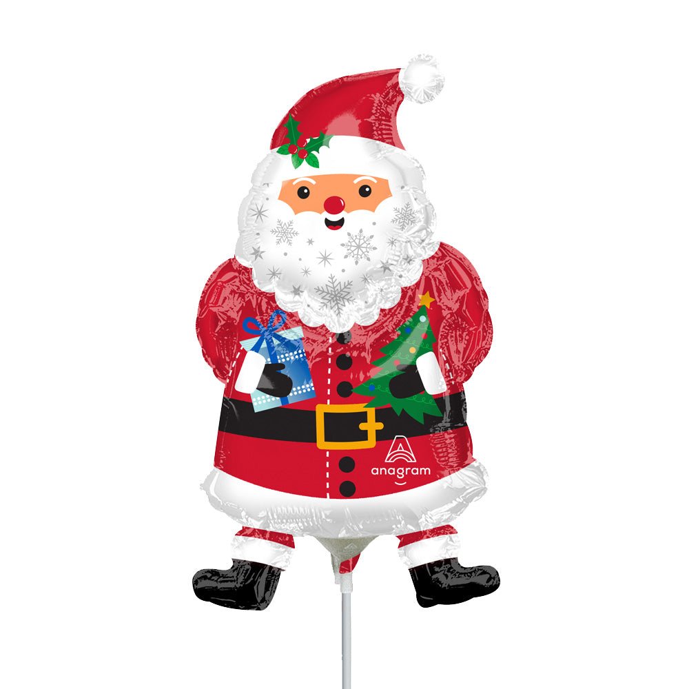 Foil Balloon Snowy Santa Mini Shape